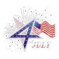 Bling American Star & Flag Rhinestone Iron On Decals for Shirts